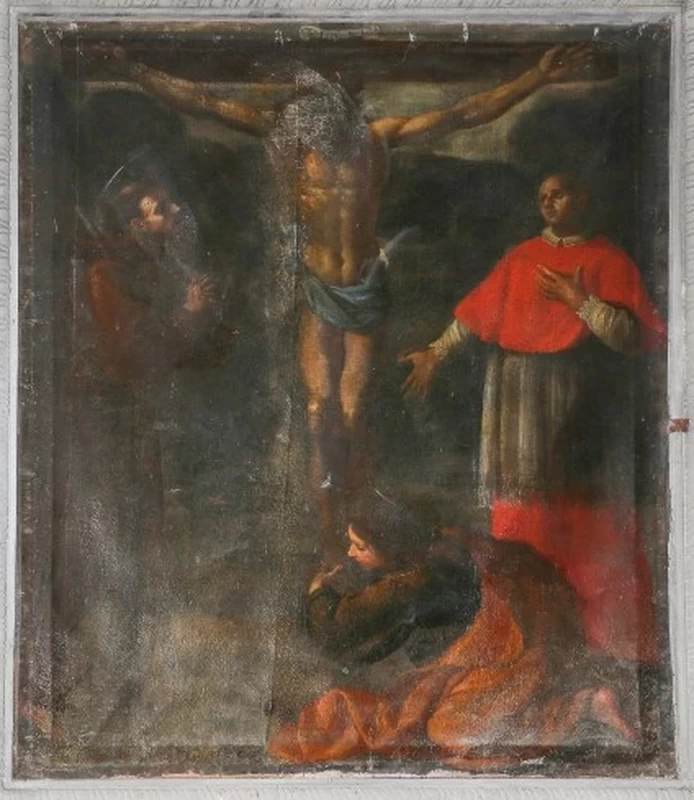 Gesù Cristo crocifisso e Santi